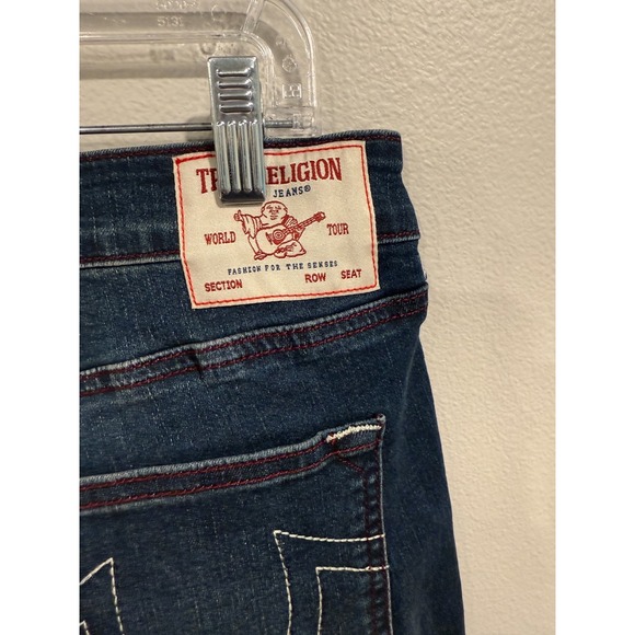 True Religion Crystal Skinny Jeans Womens 30 Blue Denim Mid-Rise Jennie Curvy - Picture 5 of 10